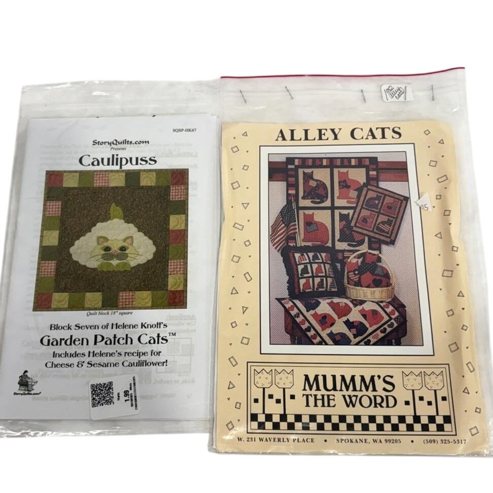 Vintage Cat Quilt Patterns Lot Debbie Mumm Alley‎ Cats Helene Knott Caulipuss